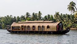 A houseboat in the Kerala backwaters