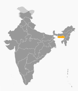Location of Meghalaya