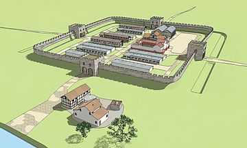 File:Templeborough Roman Fort visualised 3D flythrough - Rotherham.webm