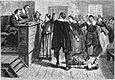 Engraving depicting the Salem Witch Trials