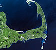 A satellite image of Cape Cod
