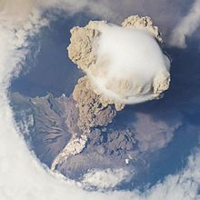 File:Sarychev Peak eruption on 12 June 2009, oblique satellite view.ogv