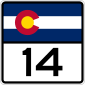 Colorado state route marker
