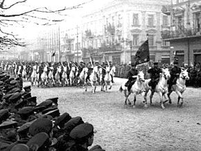 Soviet parade in Lwów, 1939