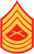 three chevrons up and three rockers with crossed rifles