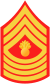 three chevrons up and four rockers with exploding grenade