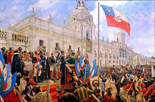 Portrait of the Chilean declaration of independence