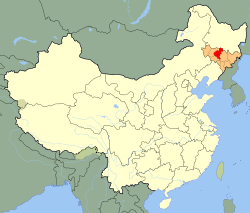 Changchun (red) in Jilin (orange)