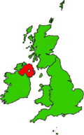 Location of Northern Ireland (red)