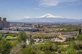 Mount Ararat viewed from Tsitsernakaberd Armenian Genocide Memorial.jpg