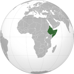 Location of Horn of Africa