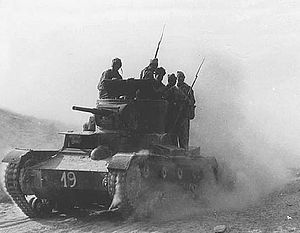 Испанская 11 интербригада в бою под Бельчите. 1937-edit.jpg