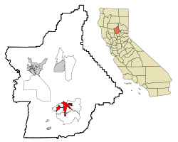 Location of Oroville in California