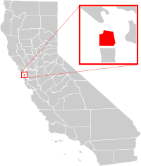 Location of San Francisco in California