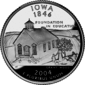 Iowa quarter dollar coin
