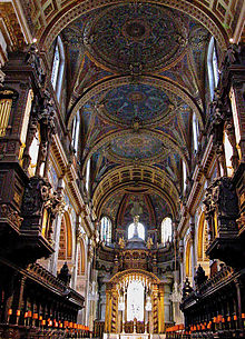 Mosaics adorn the interior of St. Paul's Cathedral in the City of London