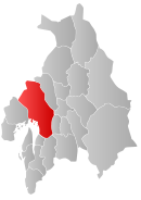 Oslo surrounded by Akershus county