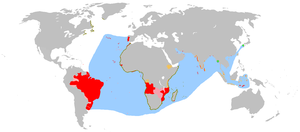 Anachronous map of the Portuguese Empire (1415-1999)
