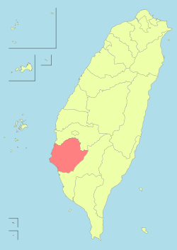 Location of Tainan