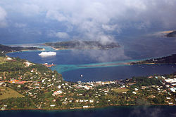 Aerial view of central Port Vila