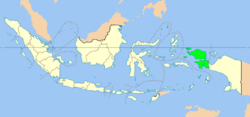 Location of West Papua in Indonesia
