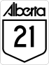 Alberta Highway 21 shield