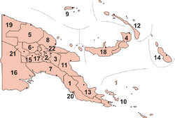 Papua new guinea provinces (numbers) 2012.png
