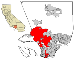 Location in Los Angeles County in the state of California