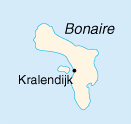 Location of Kralendijk on the island of Bonaire