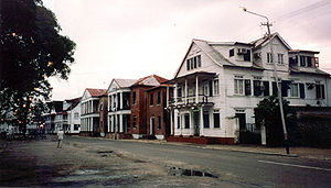 Colonial style houses, Waterkant, Paramaribo