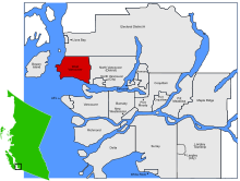 Location of West Vancouver in Metro Vancouver