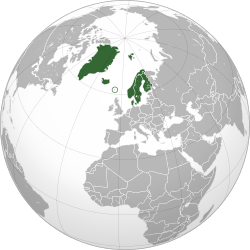 Location of  Nordic countries  (dark green)