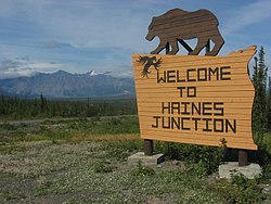 Haines Junction Welcome sign