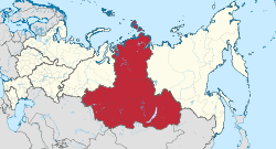 Location of the Siberian Federal District