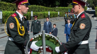 Prime Minister Justin Trudeau visits the Park of Eternal Glory and lays a wreath on the tomb of the Unknown Soldier