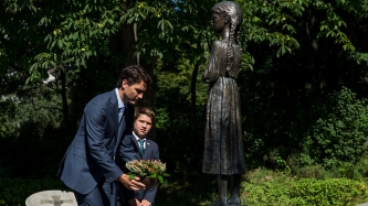 Prime Minister Justin Trudeau visits the Holodomor Monument and the Holodomor Commemoration Museum in Kyiv, Ukraine