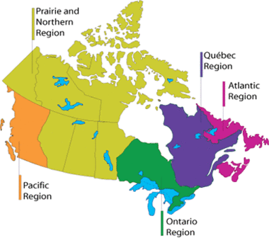 Transport Canada has five regional centres — in Vancouver, Winnipeg, Toronto, Montreal and Moncton. Regional centres apply Transport Canada's programs, policies and standards in their respective geographical areas and are the central points of contact in each region.