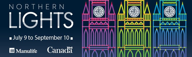 Link to experience the Northern Lights show on Parliament Hill