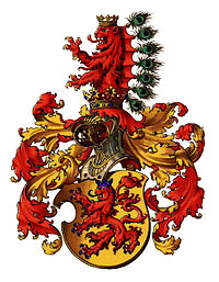 The ancient coat of arms of the Counts of Habsburg.