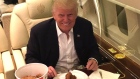 Donald Trump eating KFC