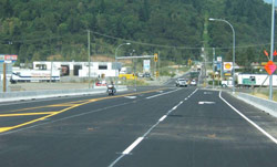 A new traffic signal system for the busy off-ramp and dedicated turn lanes at the existing traffic signal on Lickmand Road in Chilliwack