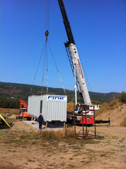 Construction of a bio-energy heating system in Enderby