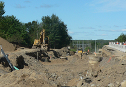 Construction sur l'autoroute 40 à Donnacona