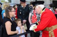 The Governor General took a moment to talk with family members who attended the event.