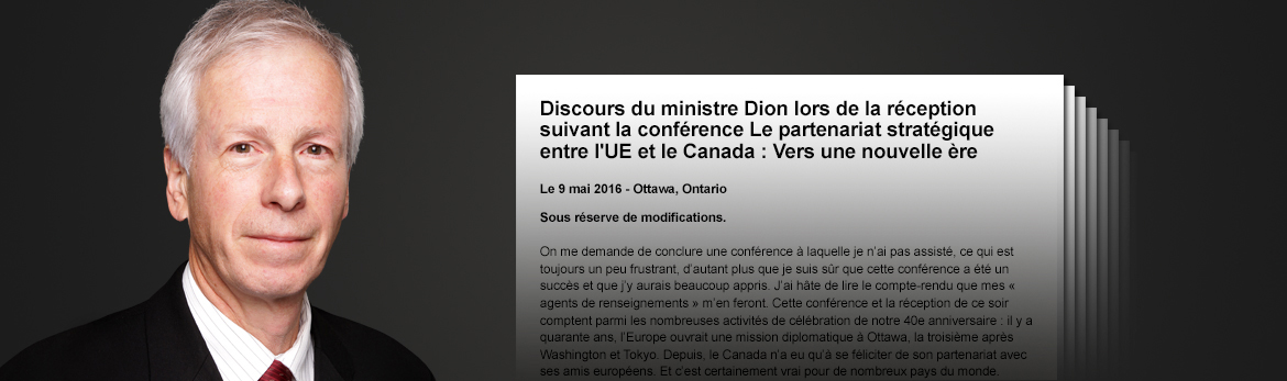 Lisez les discours du ministre des Affaires étrangères Stéphane Dion ainsi que ses déclarations les plus récentes à la Chambre des communes
