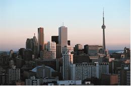 This photograph shows the downtown area of Toronto.