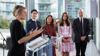 Prime Minister Trudeau, Mrs. Grégoire Trudeau and Their Royal Highnesses, the Duke and Duchess of Cambridge, attend a Canadian youth reception in Vancouver