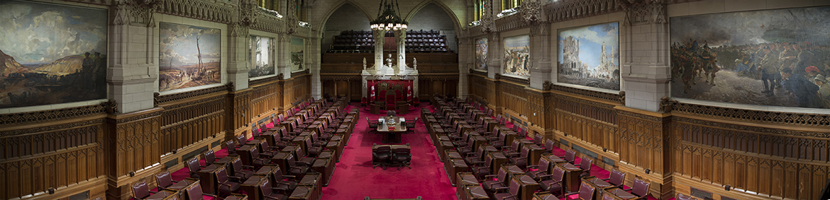Photo de l’intérieur de la chambre du Sénat