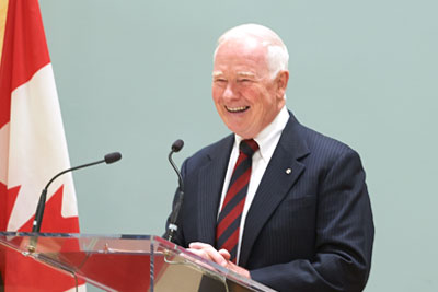 Governor General of Canada delivering remarks at the 2014 Governor General’s Awards in Commemoration of the Persons Case ceremony.
