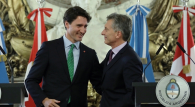 Prime Minister Justin Trudeau meets with President of Argentina, Mauricio Macri